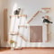 Wall Mounted Cat Climbing Shelf With Sisal Scratching Steps 2