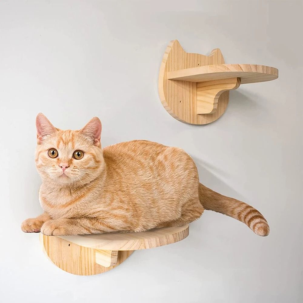 Wall Mounted Cat Climbing Shelf With Sisal Scratching Steps 6