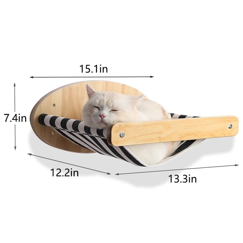 Wall Mounted Cat Climbing Shelf With Sisal Scratching Steps 10