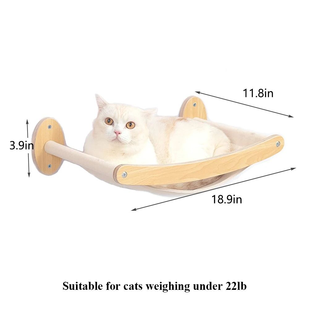 Wall Mounted Cat Climbing Shelf With Sisal Scratching Steps 11