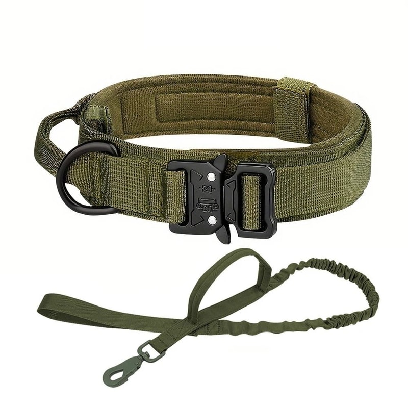 Tactical Dog Training Collar And Leash Set With Control Handle 13