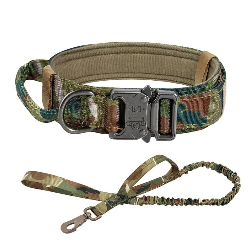 Tactical Dog Training Collar And Leash Set With Control Handle 14