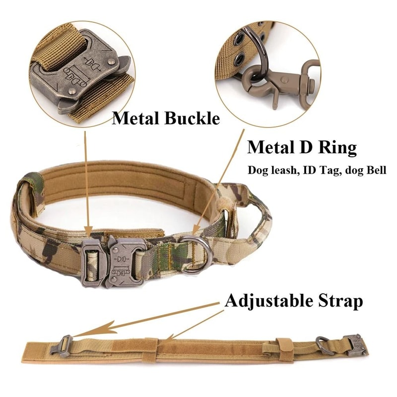 Tactical Dog Harness Leash Collar Set For Medium And Large Dogs 3