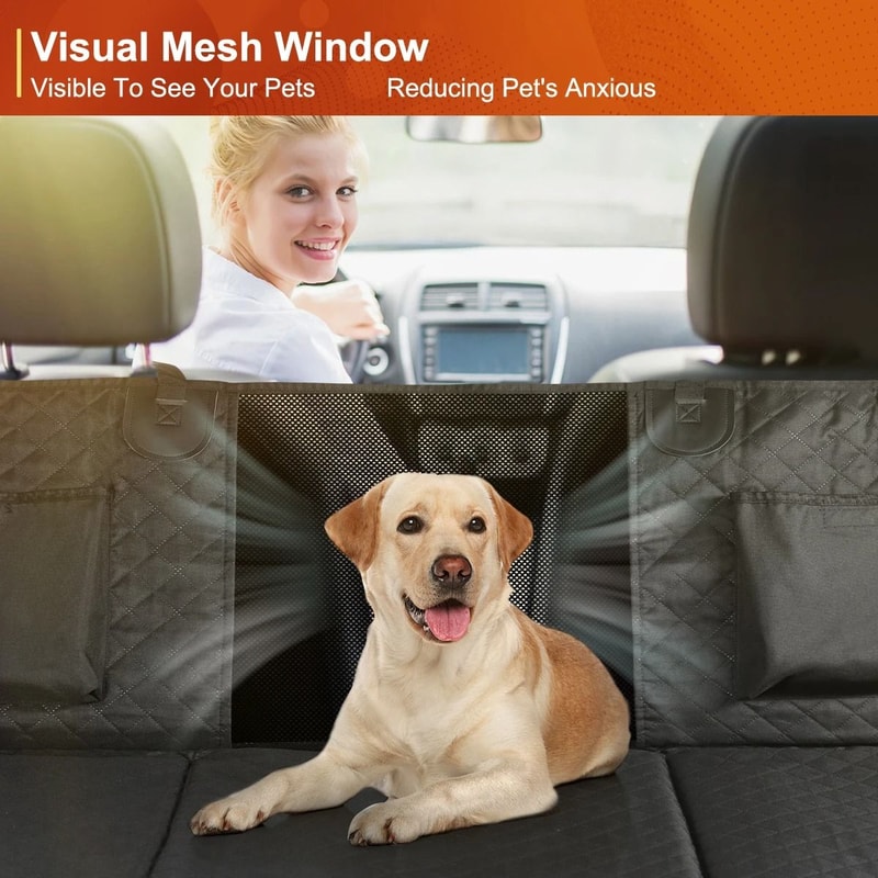 Waterproof Dog Car Back Seat Extender Cover With Hard Bottom And Hammock Protection 5