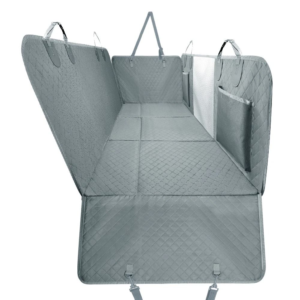 Waterproof Dog Car Back Seat Extender Cover With Hard Bottom And Hammock Protection 8