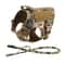 Tactical Dog Harness Set With Adjustable Collar Leash Molle Pouch And Training Vest 21