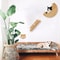 Cat Wall Climbing Shelves Set With Moon Perch Steps Ladder And Hammock Bed 4