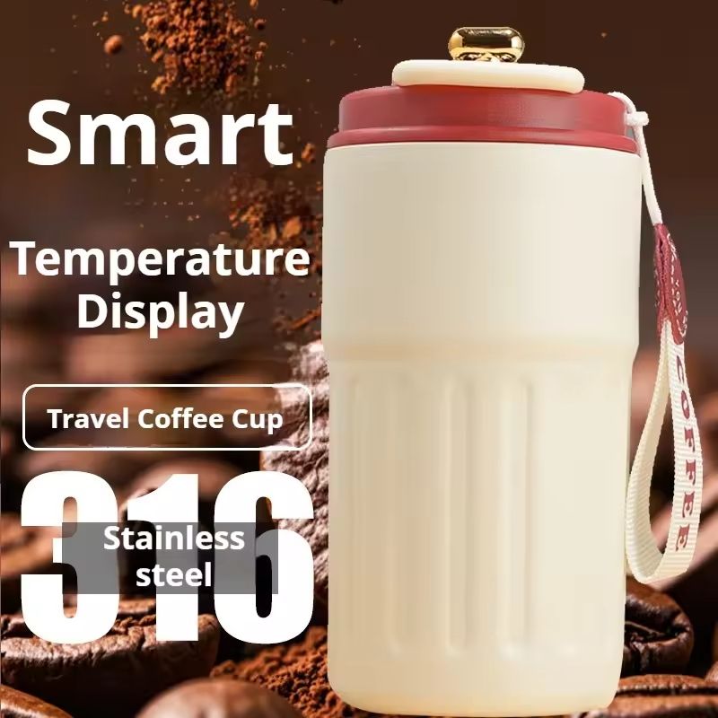 LED Temperature Display Stainless Steel Thermo Water Bottle For Hot And Cold Drinks 5