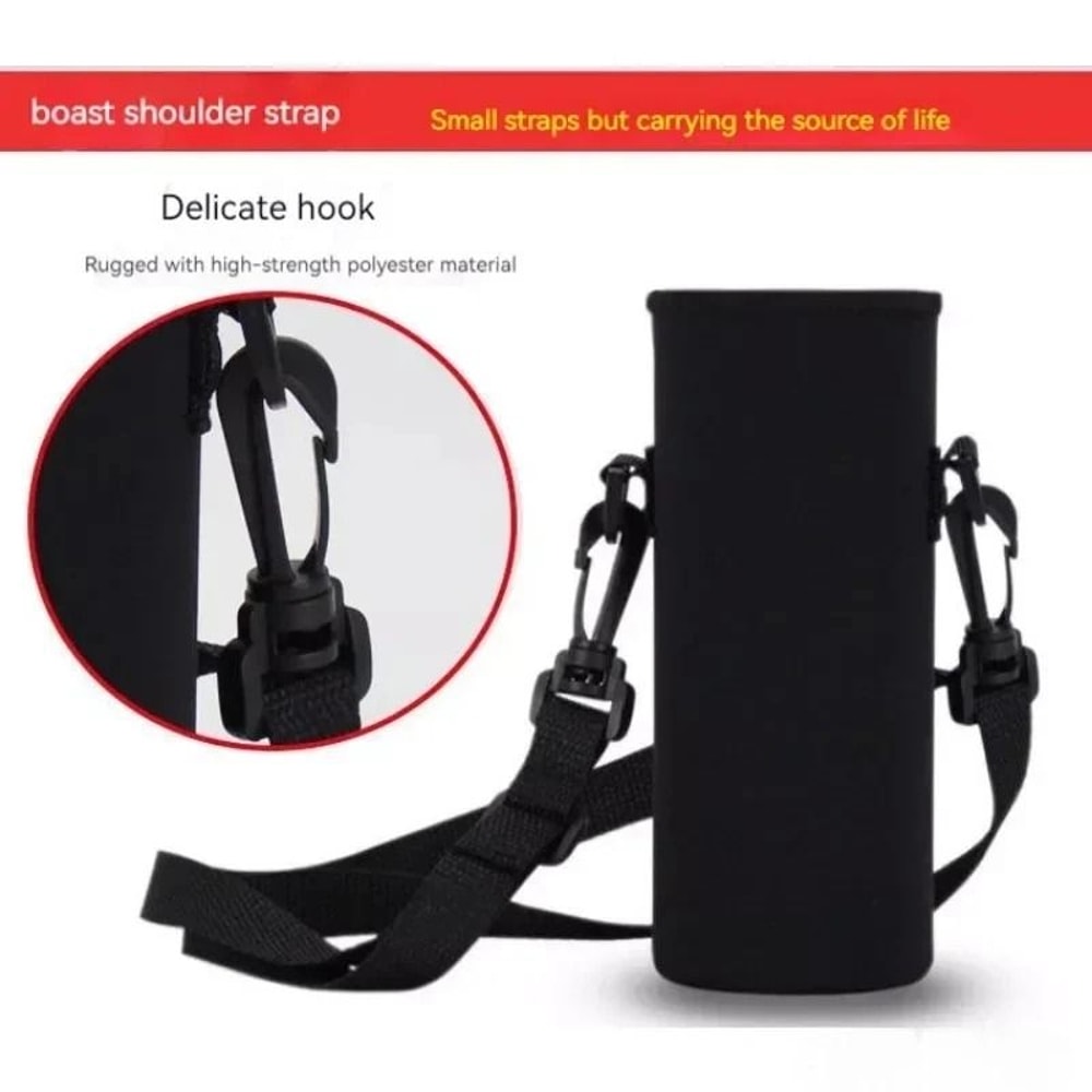 Portable Neoprene Water Bottle Holder Pouch With Adjustable Strap For Travel 3