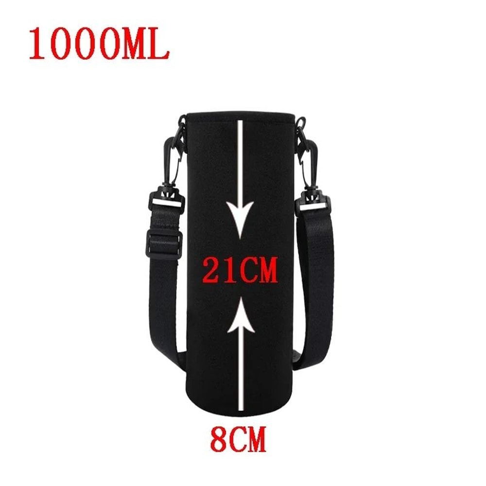 Portable Neoprene Water Bottle Holder Pouch With Adjustable Strap For Travel 7