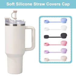 silicone straw cover cap for dust proof leak proof tumbler straw protection