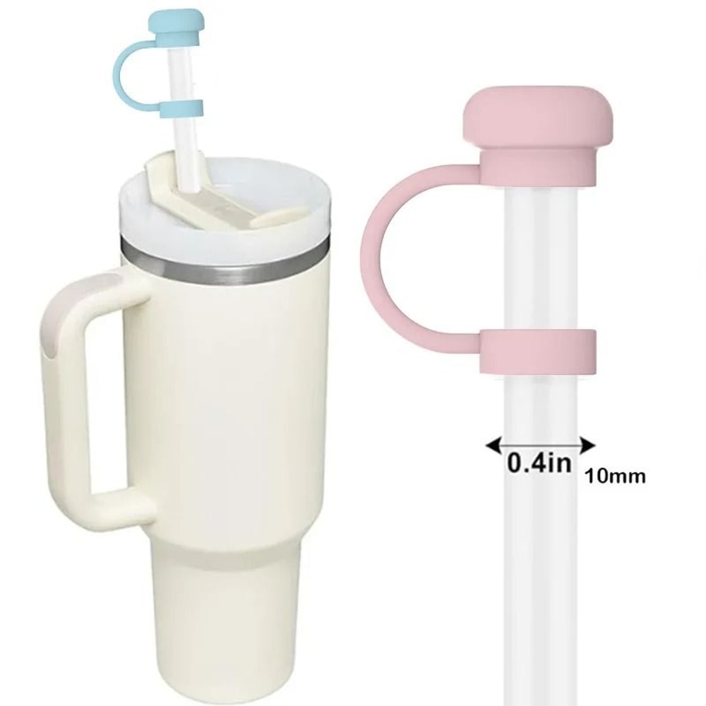 Silicone Straw Cover Cap For Dust Proof Leak Proof Tumbler Straw Protection 3
