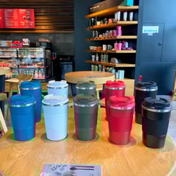 leak proof stainless steel travel coffee thermos mug for hot and cold drinks