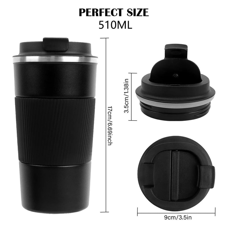 Leak Proof Stainless Steel Travel Coffee Thermos Mug For Hot And Cold Drinks 3