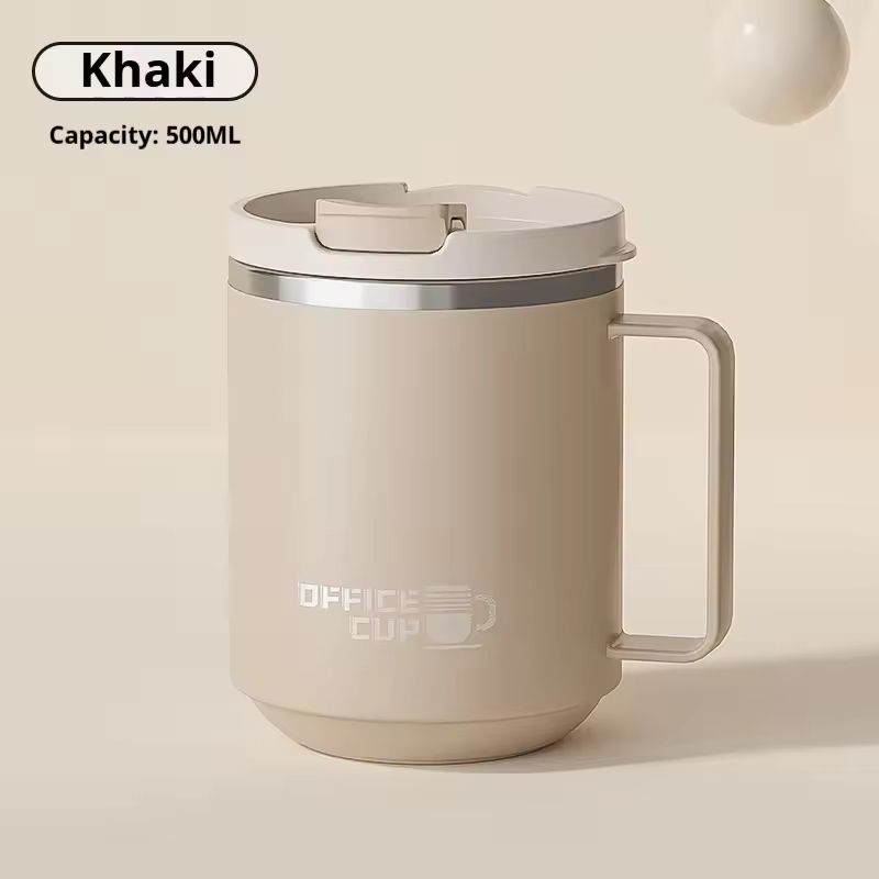 Stainless Steel Insulated Coffee Mug With Handle And Leak Proof Lid For Hot And Cold Drinks 8