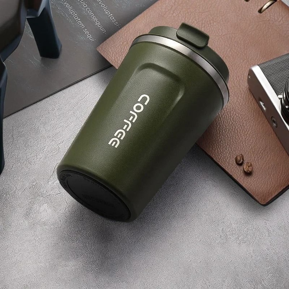 Leak Proof Stainless Steel Travel Thermos Mug For Hot And Cold Drinks In 380 And 510 Ml Sizes 6