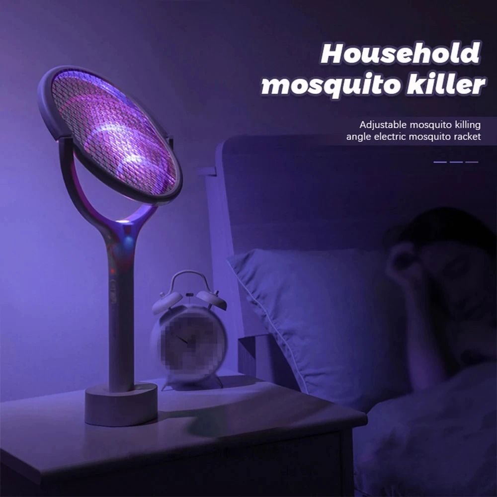 5 In 1 Rechargeable Mosquito Killer Lamp And Bug Zapper Swatter With Adjustable Angle 1