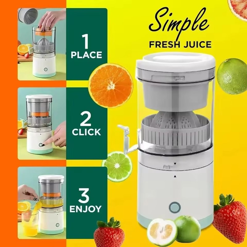 Portable USB Rechargeable Electric Juicer Cup For Fresh Citrus And Fruit Juice 2