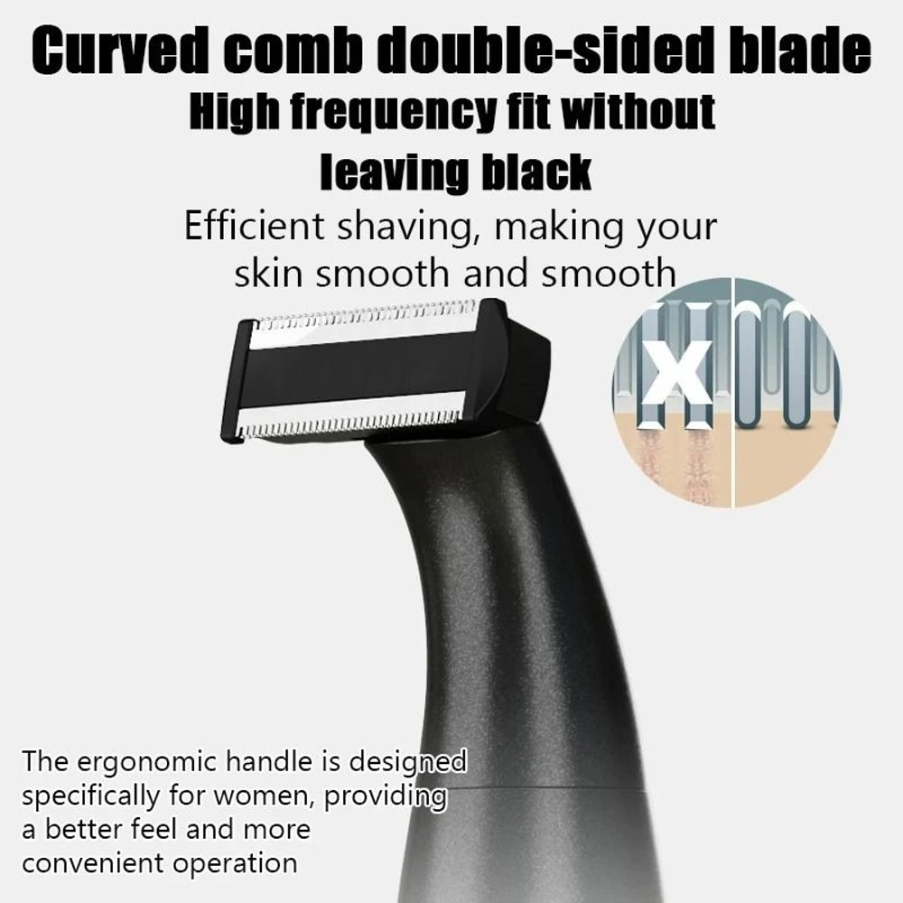 Wet And Dry Precision Body Groomer For Sensitive Areas With 3D Floating Foil And Adjustable Guard 2