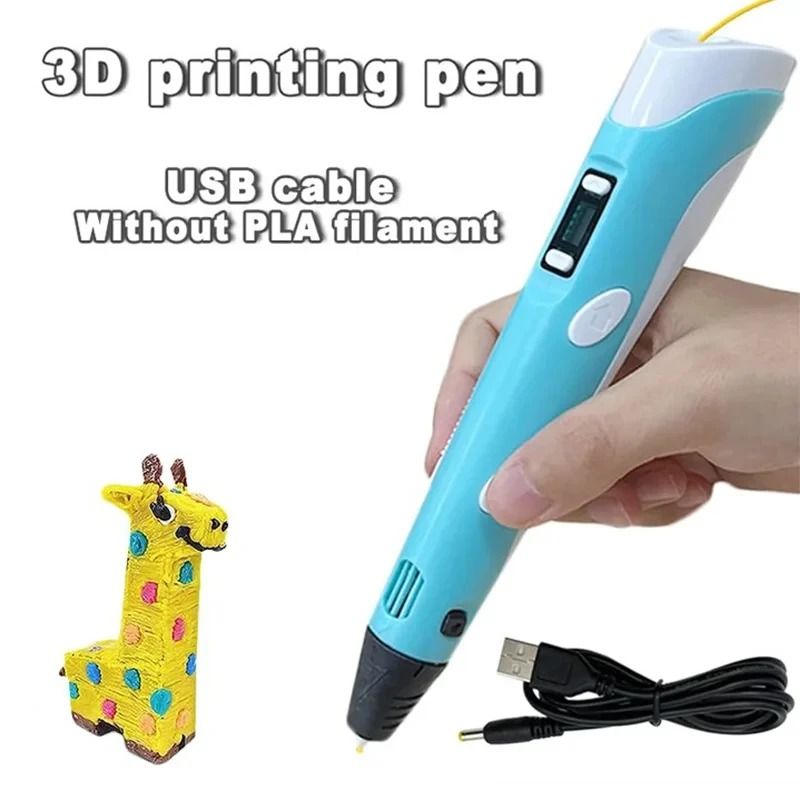 USB Rechargeable 3D Printing Pen With PLA Filament For Creative Drawing And Craft Projects 0