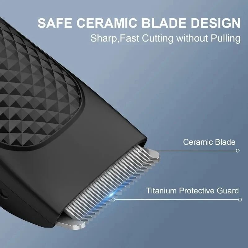Waterproof Mens Body Hair Trimmer With Ceramic Blades And Adjustable Guards For Sensitive Areas 5