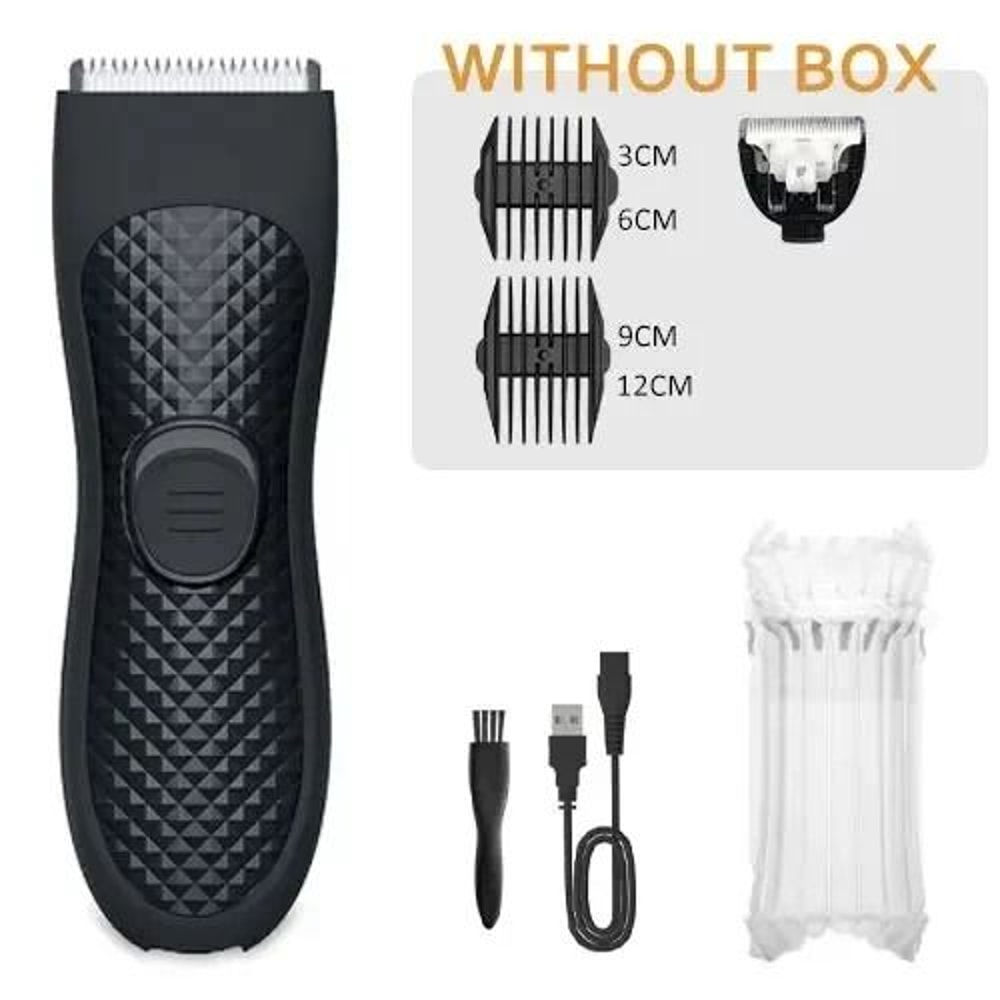 Waterproof Mens Body Hair Trimmer With Ceramic Blades And Adjustable Guards For Sensitive Areas 7