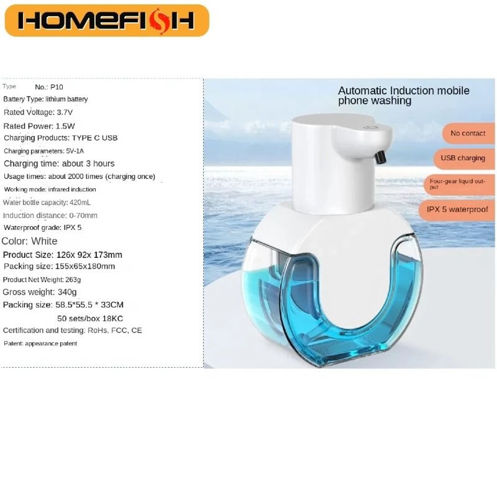 Touchless Smart Soap Dispenser With Motion Sensor And Wall Mounted Design 420ml 6