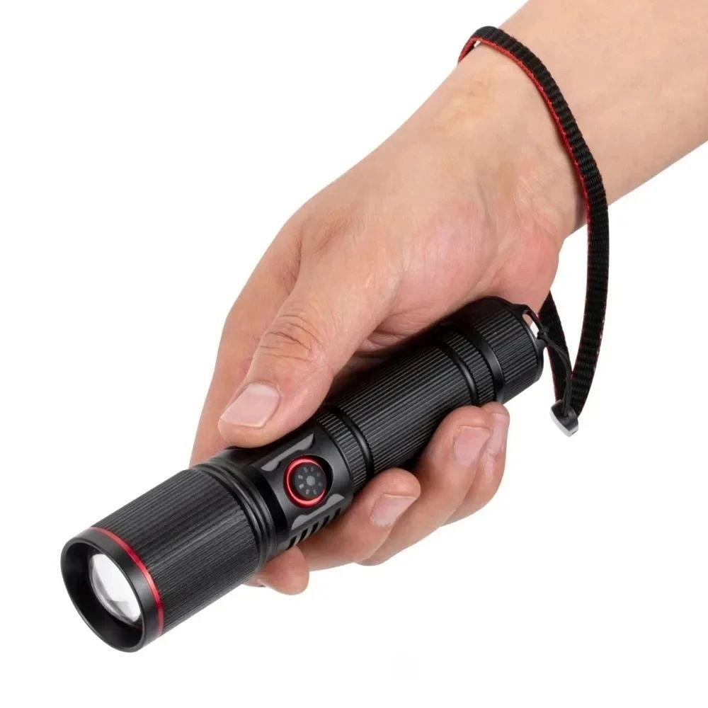 30W High Bright Rechargeable Zoom Flashlight With Type C Charging And 6 Light Modes 3