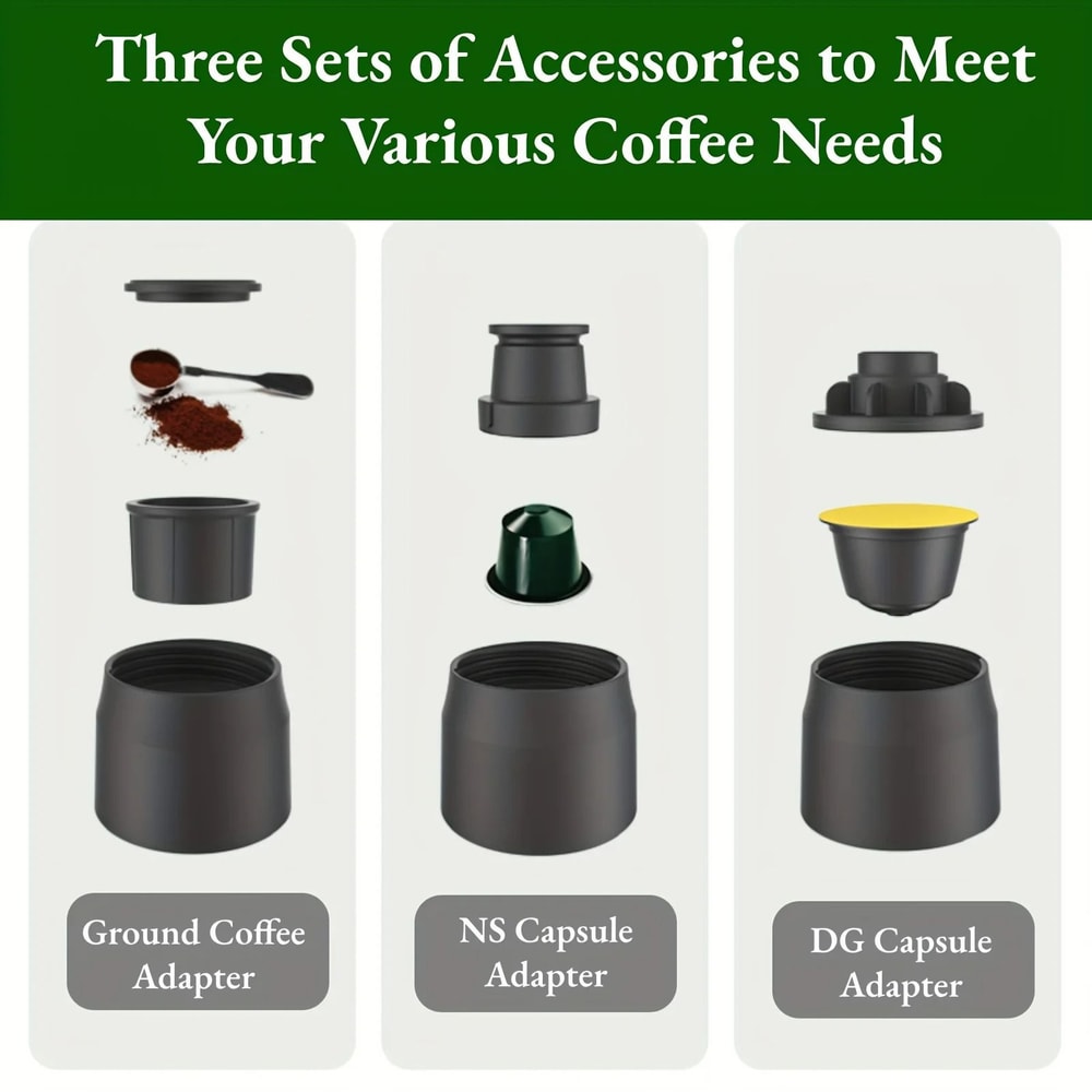 3 In 1 Portable Espresso Maker For Capsules And Ground Coffee With Hot And Cold Brewing 2