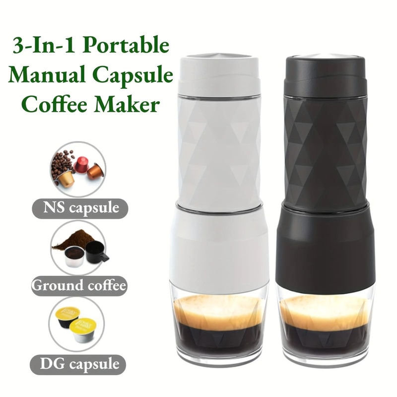3 In 1 Portable Espresso Maker For Capsules And Ground Coffee With Hot And Cold Brewing 3