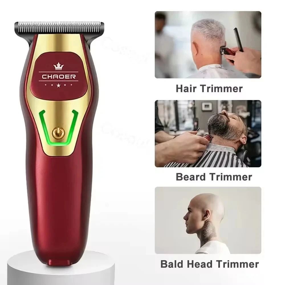 Mini Rechargeable Bald Head Hair Trimmer With Stainless Steel Blade And Two Speed Control 0