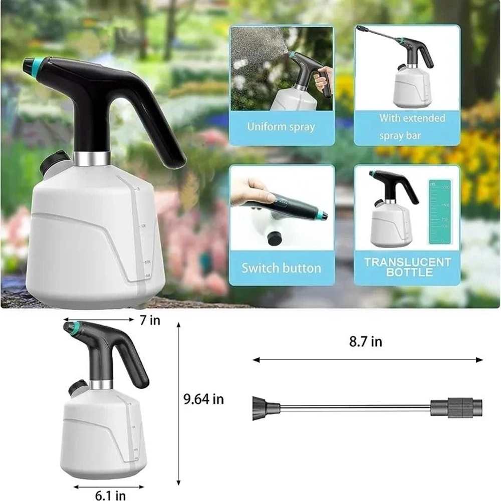 2L USB Rechargeable Electric Plant Sprayer With Automatic Mist And Watering Control 4
