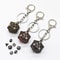 Mini Metal Dragon Skeleton Dice Keychain Set With Polyhedral Dice Pendant 5