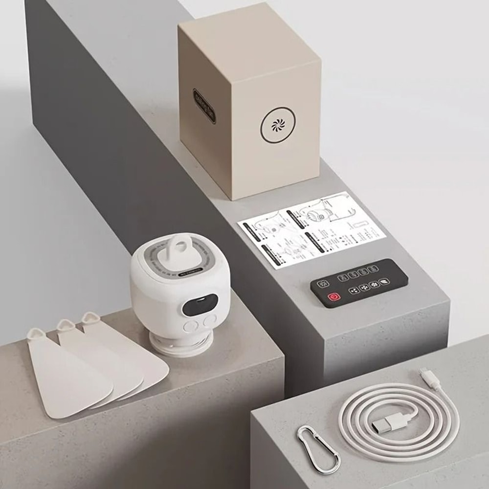 Rechargeable Camping Ceiling Fan With Remote Control LED Light And 8000mAh Battery 5