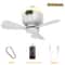 Rechargeable Camping Ceiling Fan With Remote Control LED Light And 8000mAh Battery 8