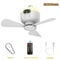 Rechargeable Camping Ceiling Fan With Remote Control LED Light And 8000mAh Battery 8