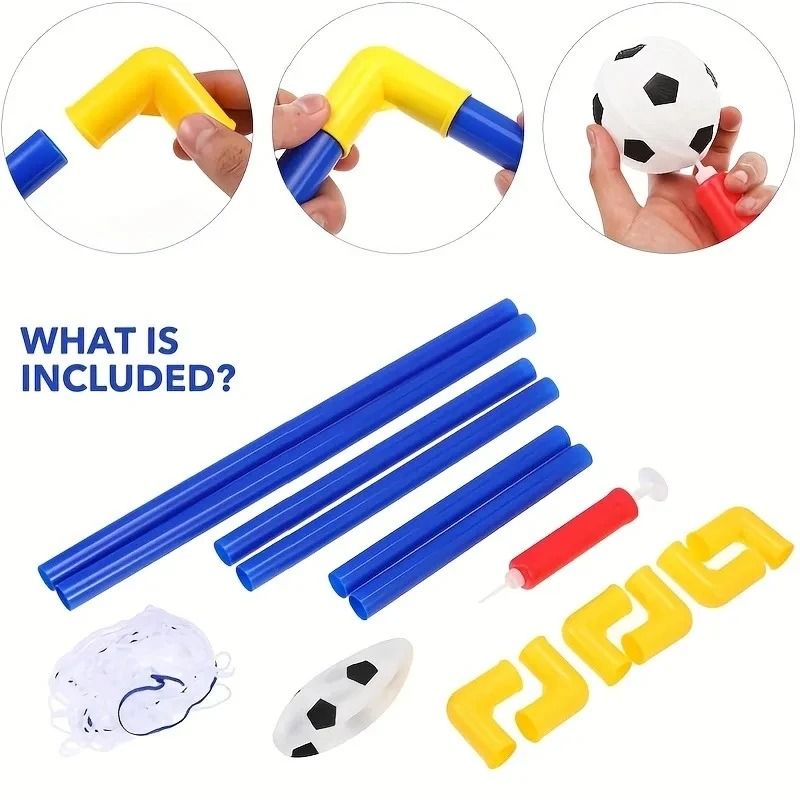 Indoor Mini Folding Soccer Goal Set With Net And Pump For Kids Soccer Practice 1