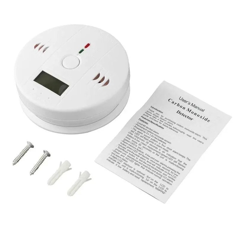 Battery Powered Carbon Monoxide Alarm Detector With LCD Display And 85dB Warning 3