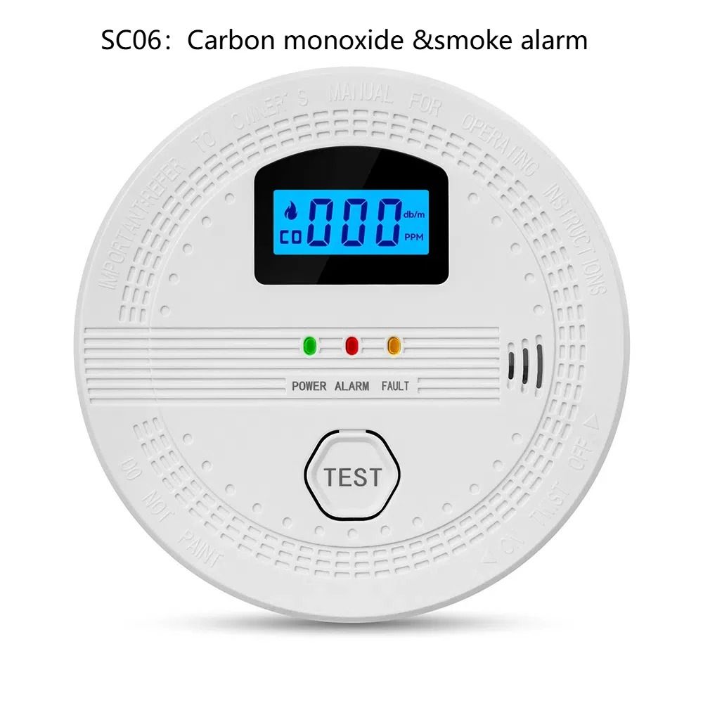 Battery Powered Carbon Monoxide Alarm Detector With LCD Display And 85dB Warning 8