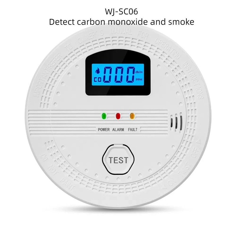 Battery Powered Carbon Monoxide Alarm Detector With LCD Display And 85dB Sound Alert 5