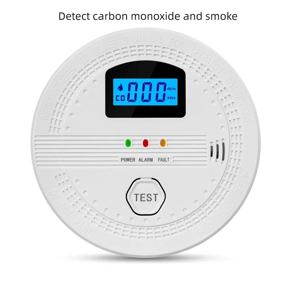 Battery Powered Carbon Monoxide Alarm Detector With LCD Display And 85dB Sound Alert 8