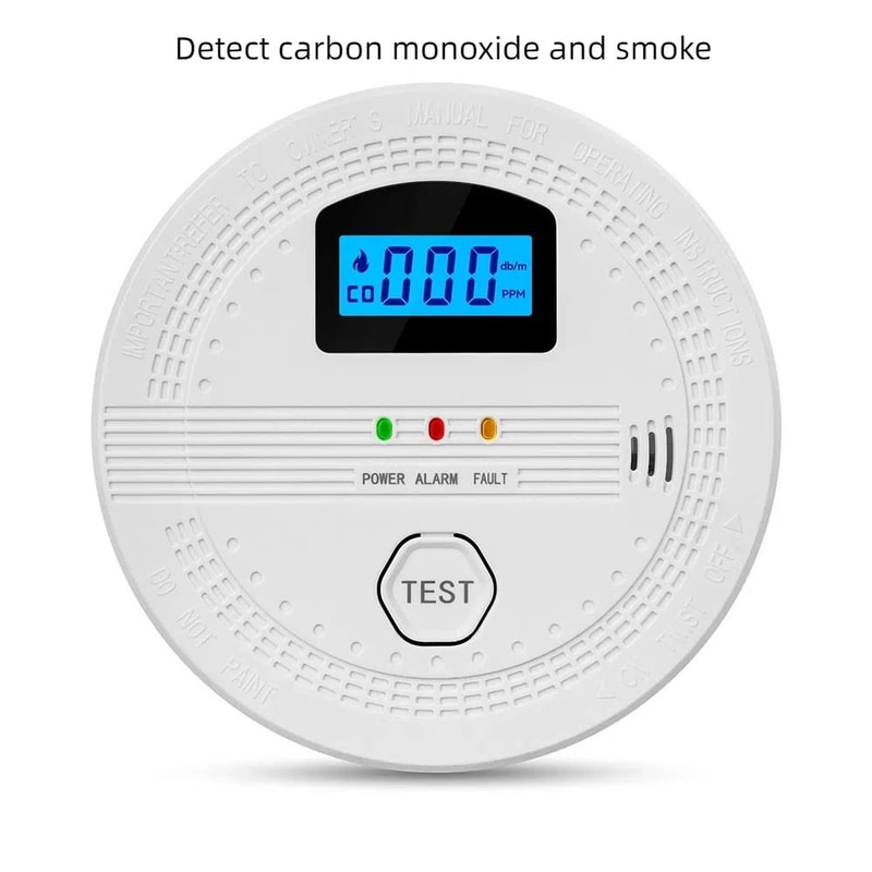 Battery Powered Carbon Monoxide Alarm Detector With LCD Display And 85dB Sound Alert 8