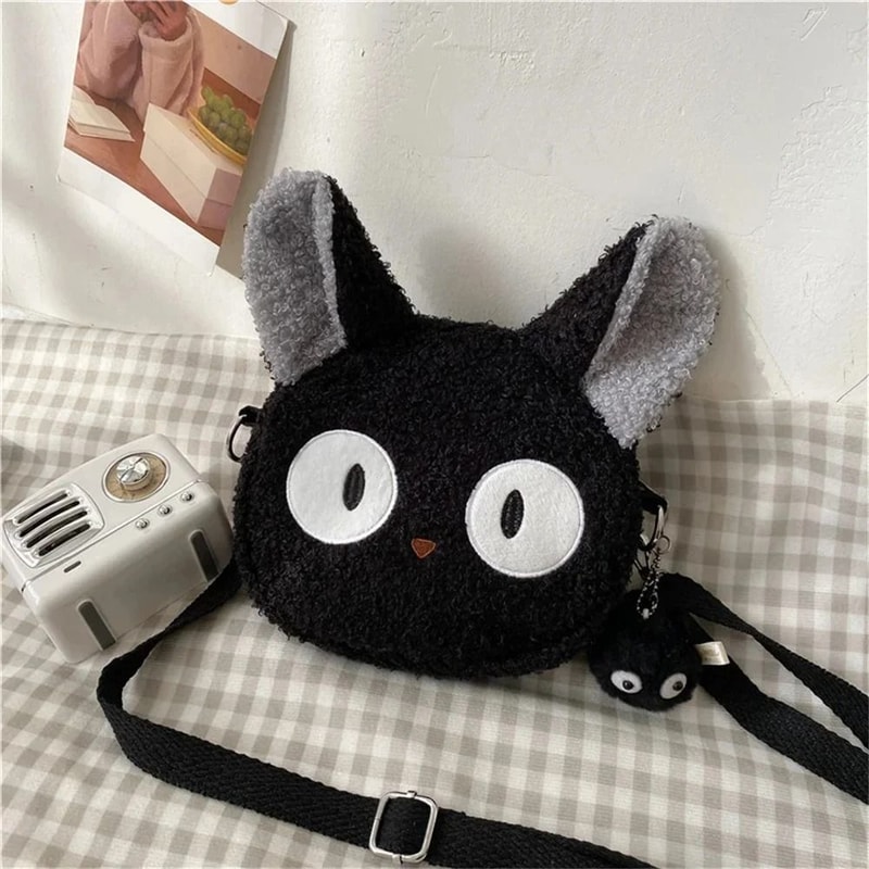 Kawaii Plush Cat Crossbody Bag For Women And Teens 0