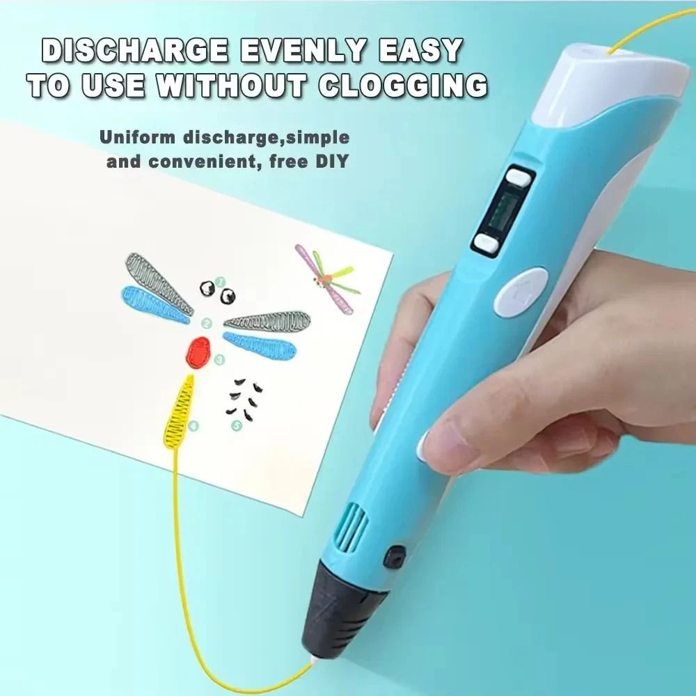 USB Rechargeable 3D Printing Pen With 9M PLA Filament For Kids And DIY Crafts 3