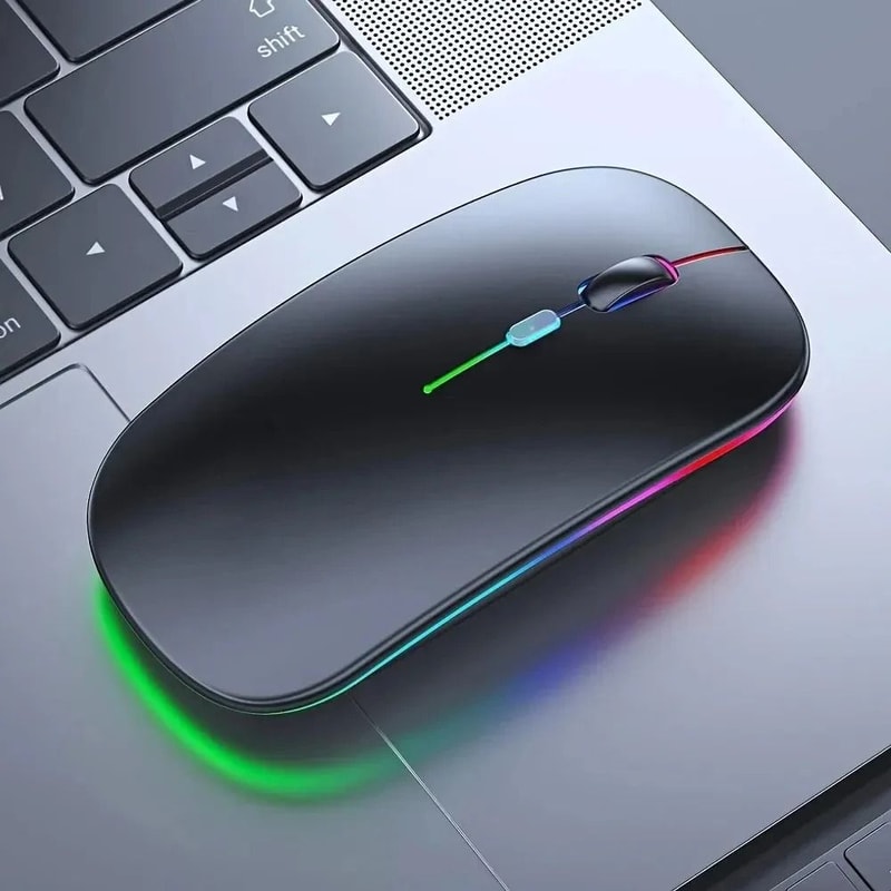 Rechargeable Wireless Gaming Mouse With Silent Click And RGB Backlight For Laptop And PC 1