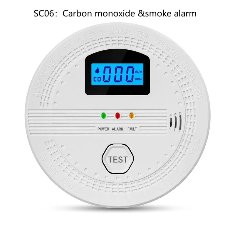 Digital Carbon Monoxide Alarm Detector With LCD Display And 85dB Loud Warning 8