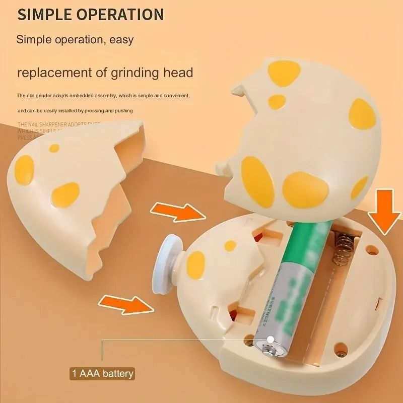 Electric Baby Nail Trimmer Set With 3 Grinding Heads For Safe Trimming And Polishing 0