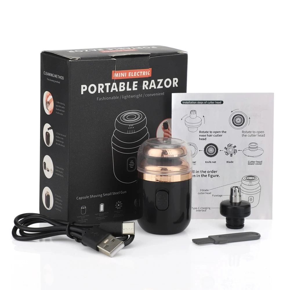 USB Rechargeable Cordless Pocket Shaver For Quick Clean Shave And Travel Grooming 6