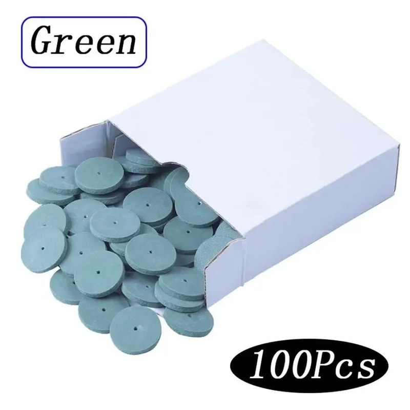 100pcs Dental Silicone Rubber Polishing Wheels For Ceramic Crowns And Porcelain Finishing 9