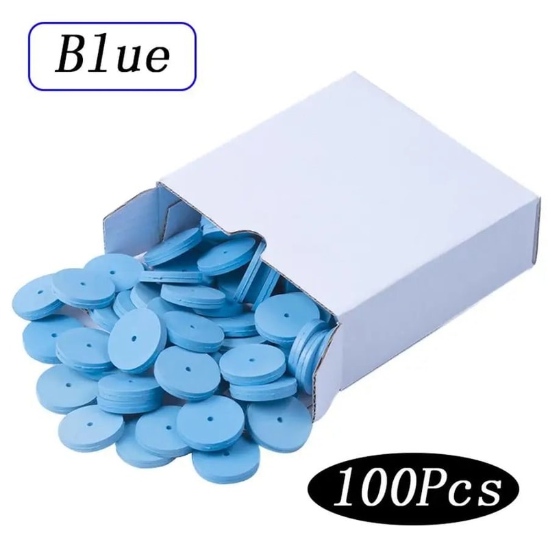 100pcs Dental Silicone Rubber Polishing Wheels For Ceramic Crowns And Porcelain Finishing 10